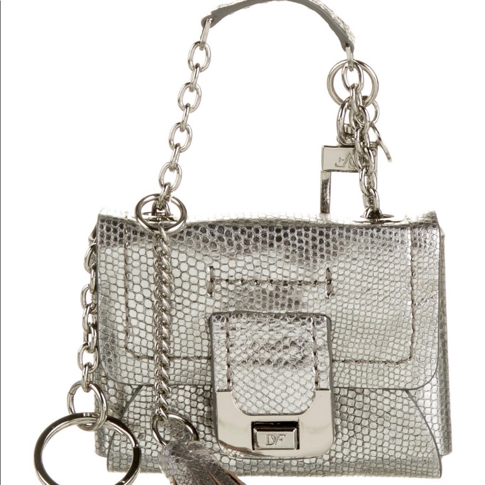 Diane Von Furstenberg mini coin purse key chain